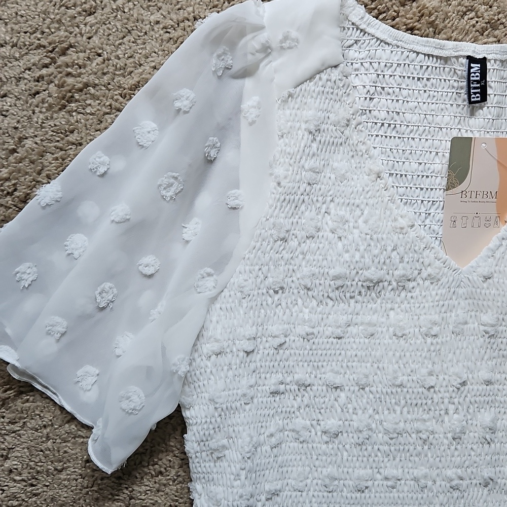 NWT BTFBM White Dress, Size XL - Picture 3 of 7